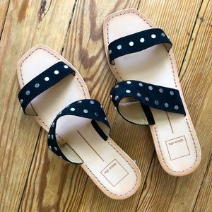Black Dolce Vita sandals with silver stud details size 8